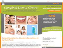 Tablet Screenshot of campbelldentalcentre.com